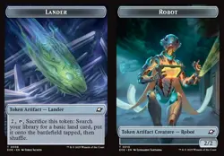 MTG Edge of Eternities TOKEN Lander (((#0008))) Robot #0010 PLAYSET 4X X4 - Image 1