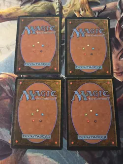 Lightning Bolt X4 4th Edition Mtg Lot Light Play - Image 2