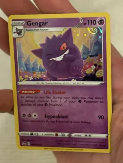 Pokemon Champions Path Promo Gengar SWSH052 Holo galaxy Swirl NM - Image 1