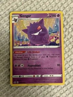 Pokemon Champions Path Promo Gengar SWSH052 Holo galaxy Swirl NM - Image 3