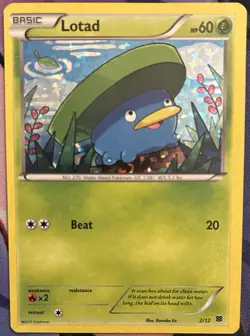 Pokemon TCG - Lotad 2/12 - 2015 McDonald's Holo Promo - LP+ - Image 1