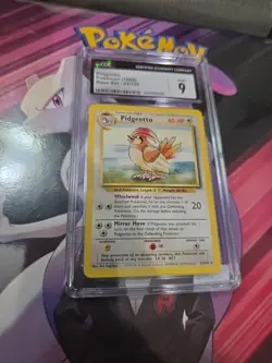 CGC 9 Pidgeotto 22/102 Base set Pokemon 1999 NM+ - Image 1
