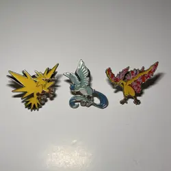 Official Pokemon XY Legendary Birds Pin Zapdos Articuno Moltres - Image 1