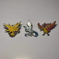 Official Pokemon XY Legendary Birds Pin Zapdos Articuno Moltres - Image 2