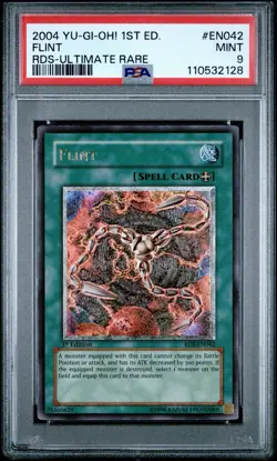 Yugioh PSA 9 Flint Ultimate Rare 1st Edition RDS-EN042 - Image 1
