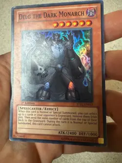 Delg The Dark Monarch STBL-EN037 1st Edition Super Rare YuGiOh LP. CLEAN - Image 4