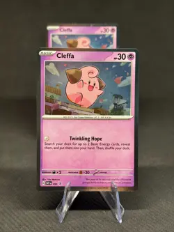 Pokemon Card - Cleffa SVP EN 095 - Temporal Forces Black Star Promo - Image 1