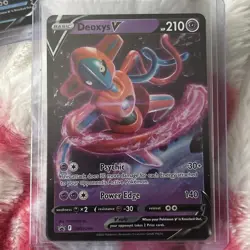 Pokemon Card - Deoxys V SWSH266 SWSH Sword & Shield Black Star Promo Holo - Image 1