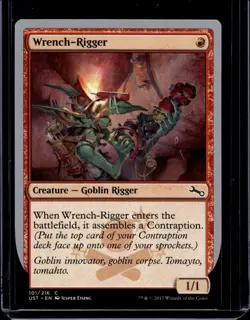 Wrench-Rigger Unstable NM Red Common MAGIC THE GATHERING CARD - Image 1