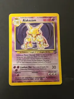 Alakazam 1/130 Base Set 2 2000 Holo Rare WOTC Pokemon Card TCG - Image 1