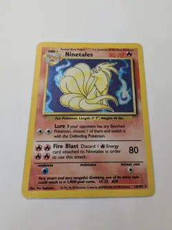 Pokemon TCG Ninetales Base Set Holo Unlimited Rare Card 12/102 - Image 1