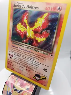 ROCKET'S MOLTRES Gym Heroes POKEMON Holo Foil 2000 Trading Card 12/132 TCG WOTC - Image 4