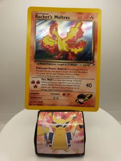 ROCKET'S MOLTRES Gym Heroes POKEMON Holo Foil 2000 Trading Card 12/132 TCG WOTC - Image 5
