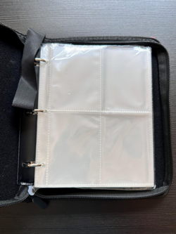 Pokemon card binder for Pokemon cards, 50 sleeves, 9.5x7" red/black cover - Image 4