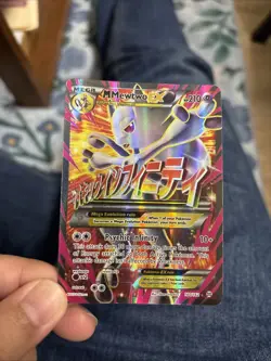 Pokemon Mega-Mewtwo-EX TCG Full Art Holo Card Breakthrough 160/162 - Image 1