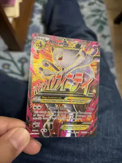 Pokemon Mega-Mewtwo-EX TCG Full Art Holo Card Breakthrough 160/162 - Image 2