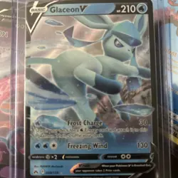 Glaceon V 38/159 - Sword and Shield Crown Zenith Holo Rare Pokemon TCG - NM/LP - Image 1