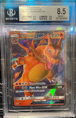 BGS 8.5 NM-MT CHARIZARD GX #SM211 HIDDEN FATES TIN BLACK STAR PROMO 2019 POKEMON - Image 2