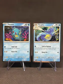 Pokemon TCG Cosmos Holo Horsea 010/064 Seadra 011/064 NM - Image 1