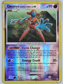 Deoxys 1/146 Pokemon - Reverse Holo Diamond and Pearl Legends Awakened HP - Image 1