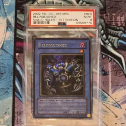 Yugioh Relinquished Magic Ruler 1st Edition Ultra Rare MRL-029 PSA 9 - Image 2
