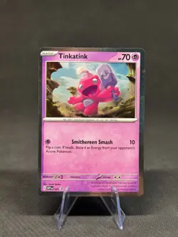 Pokemon TCG Tinkatink SVP 025 Black Star Promo Cosmos Holo Card NM - Image 1