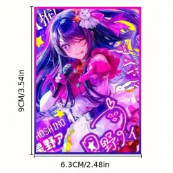 Anime Girl Oshi no Ko Ai Hoshino Idol Star Holo Foil Card Sleeves 60 counts TCG - Image 3
