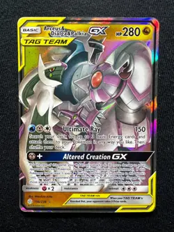 Arceus & Dialga & Palkia GX 156/236 SM Cosmic Eclipse Holo Foil Tag Team Card - Image 1