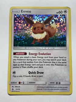 McDonald's Eevee Holo Pokemon Promo Card 11/12 - Image 2