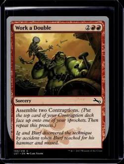 Work a Double Unstable NM Red Common MAGIC THE GATHERING CARD - Image 1