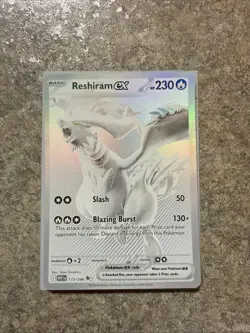Pokemon Reshiram EX BWR 174/086 WHT White Flare Card - Image 1