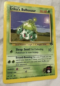 ERIKA'S BULBASAUR 39/132 - Gym Challenge - VINTAGE WOTC Pokemon Card - NM - Image 1