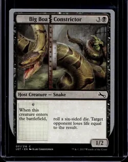 Big Boa Constrictor Unstable NM Black Common MAGIC MTG CARD - Image 1