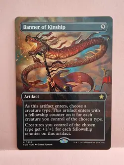 1 x Banner of Kinship - Borderless - Foundations - NM-Mint - MTG - Image 1