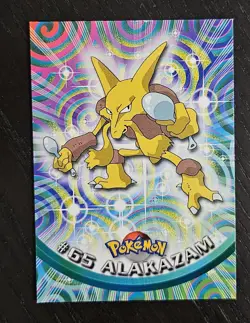 Alakazam - POKEMON TOPPS AUTHENTIC CARD #65 NM First Print Blue logo NON HOLO - Image 1