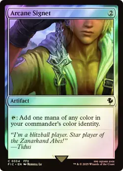 MAGIC FINAL FANTASY ARCANE SIGNET (SURGE FOIL) C 334 TIDUS FFX FIN MTG FCA TCG - Image 1