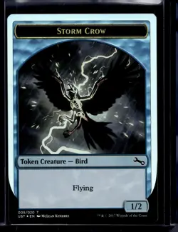 1x Storm Crow | FOIL TOKEN 005/020 | Unstable | MTG Magic Cards - Image 1