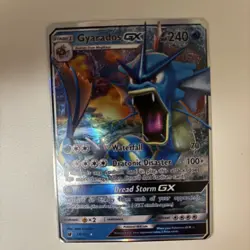 ULTRA RARE Gyarados GX 18/111 Pokemon SM Sun Moon Crimson Invasion Holo Rare LP - Image 1