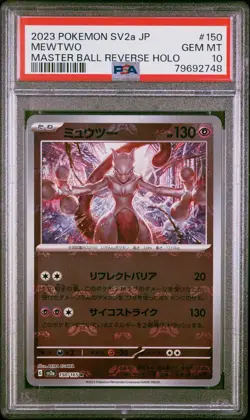 Pokemon Mewtwo 150/165 PSA 10 Gem Mint Japanese SV2a 151 Masterball Reverse Holo - Image 1