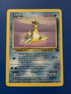 Lapras Pokemon TCG - Fossil - 25/62 - NM - Image 1