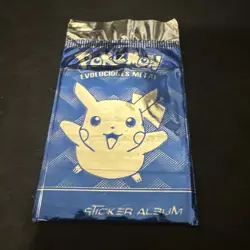 Pokemon Pikachu Sticker Album Packs Sealed Sticker Prisma Evoluciones Metal - Image 1