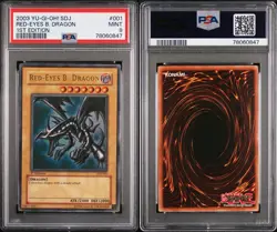 2003 Yugioh Red-Eyes Black Dragon SDJ-001 1st Edition Ultra Rare PSA 9 - Image 3