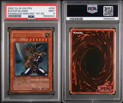 Yugioh 1st Edition Pharaoh’s Servant Buster Blader PSV-050 Ultra Rare PSA 9 - Image 3