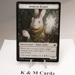 MTG - Bloomburrow - Intrepid Rabbit - Token - #0002 - Playset x4 - Near Mint - Image 1