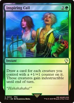 MAGIC FINAL FANTASY INSPIRING CALL (SURGE FOIL) YUNA TIDUS U 310 FIC MTG FCA TCG - Image 1