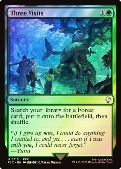 MAGIC THE GATHERING FINAL FANTASY THREE VISITS (SURGE FOIL) U 315 FIC MTG TCG - Image 1