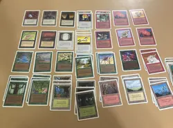 MTG Magic The Gathering Unlimited Edition 1993 Lot Of 51 LP Duplicates Land - Image 1