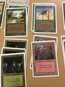 MTG Magic The Gathering Unlimited Edition 1993 Lot Of 51 LP Duplicates Land - Image 5