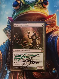 MTG Deathrite Shaman, Return to Ravnica Regular, Dual Color Signed By Artist, LP - Image 1
