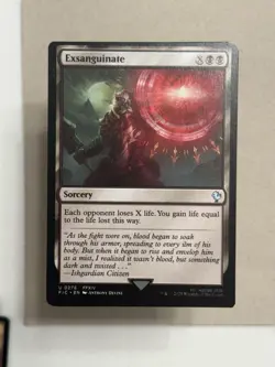 🎉 Minor Miscut - Exsanguinate - MTG Magic the Gathering Oddity Error - Image 1